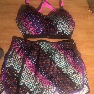 Victoria’s Secret VSX sports bra and shorts